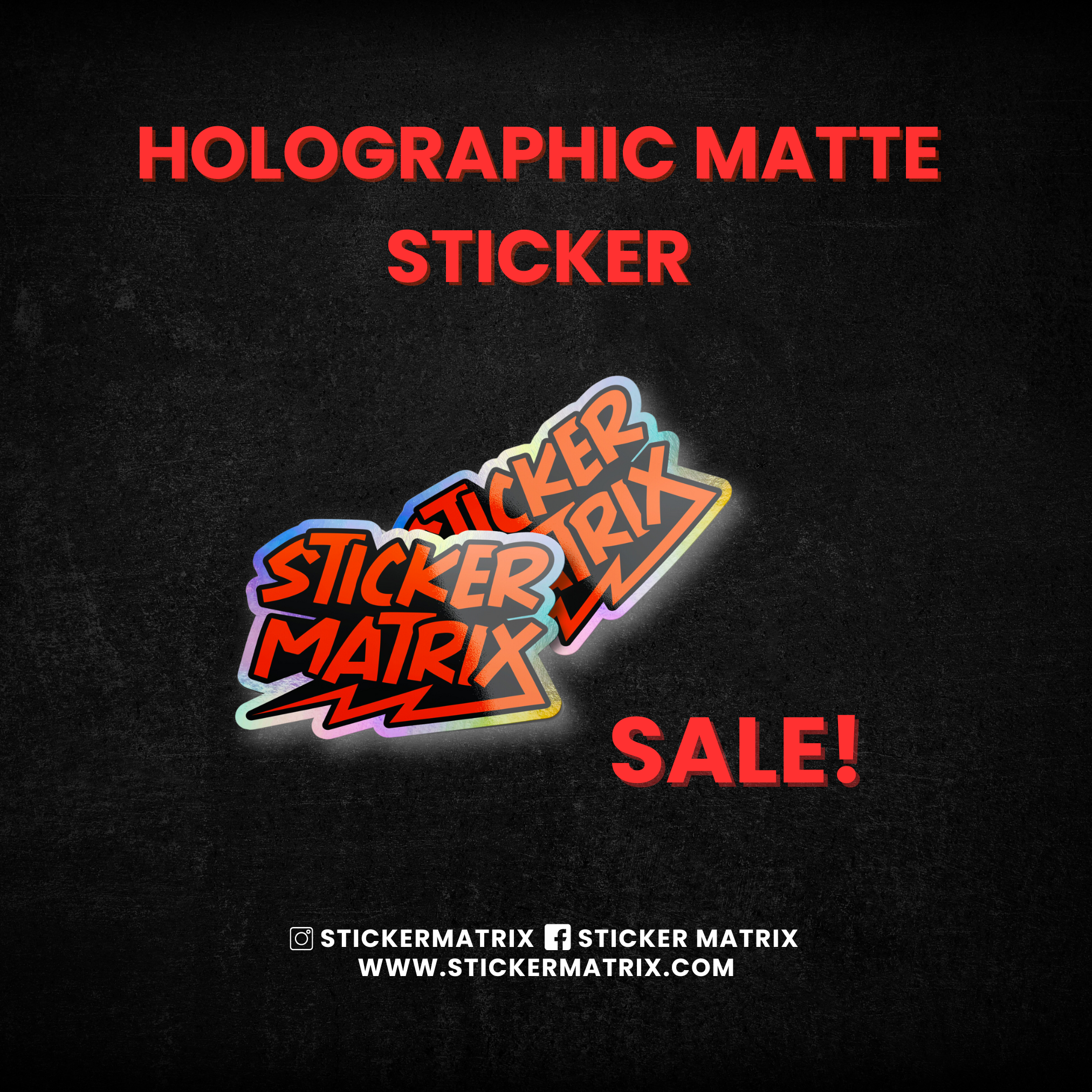 Holographic Matte Stickers Special Sale