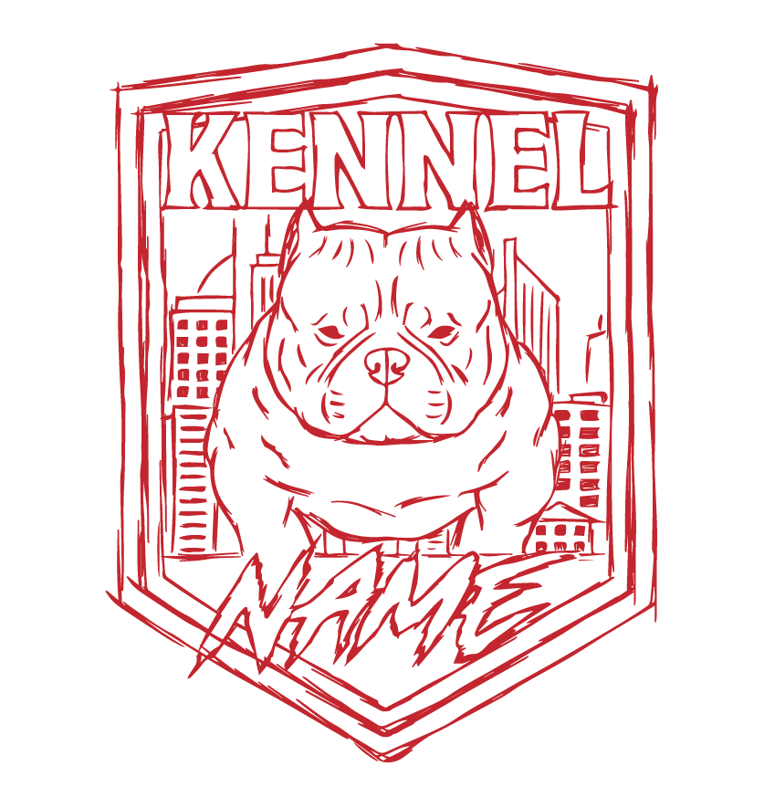 Deluxe Kennel Logo Design with 50 pcs 3" stickers