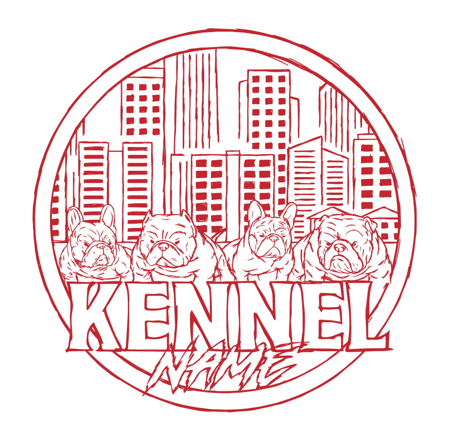 Premium Kennel Logo Design with 50 pieces 3" Rsuv Stickers