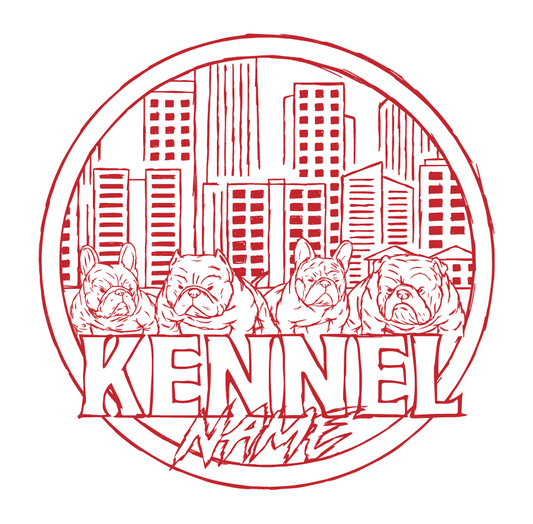 Premium Kennel Logo Design with 50 pieces 3" Rsuv Stickers