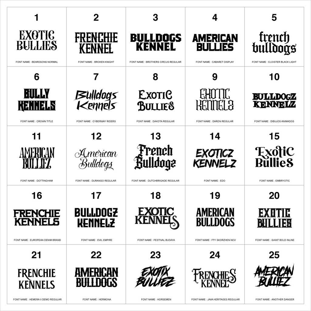 Premium Kennel Logo Design with 50 pieces 3" Rsuv Stickers