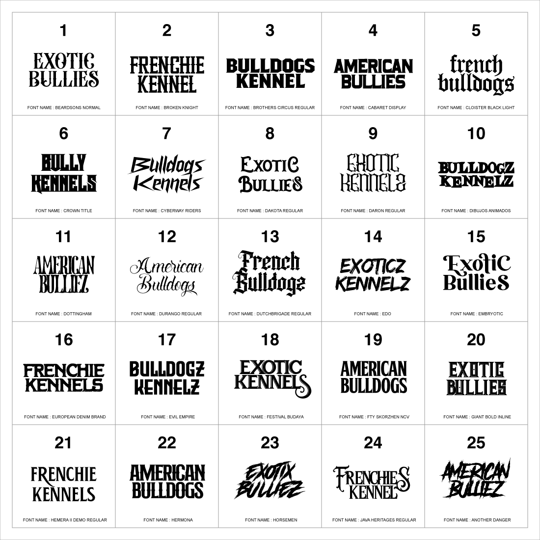 Deluxe Kennel Logo Design with 50 pcs 3" stickers