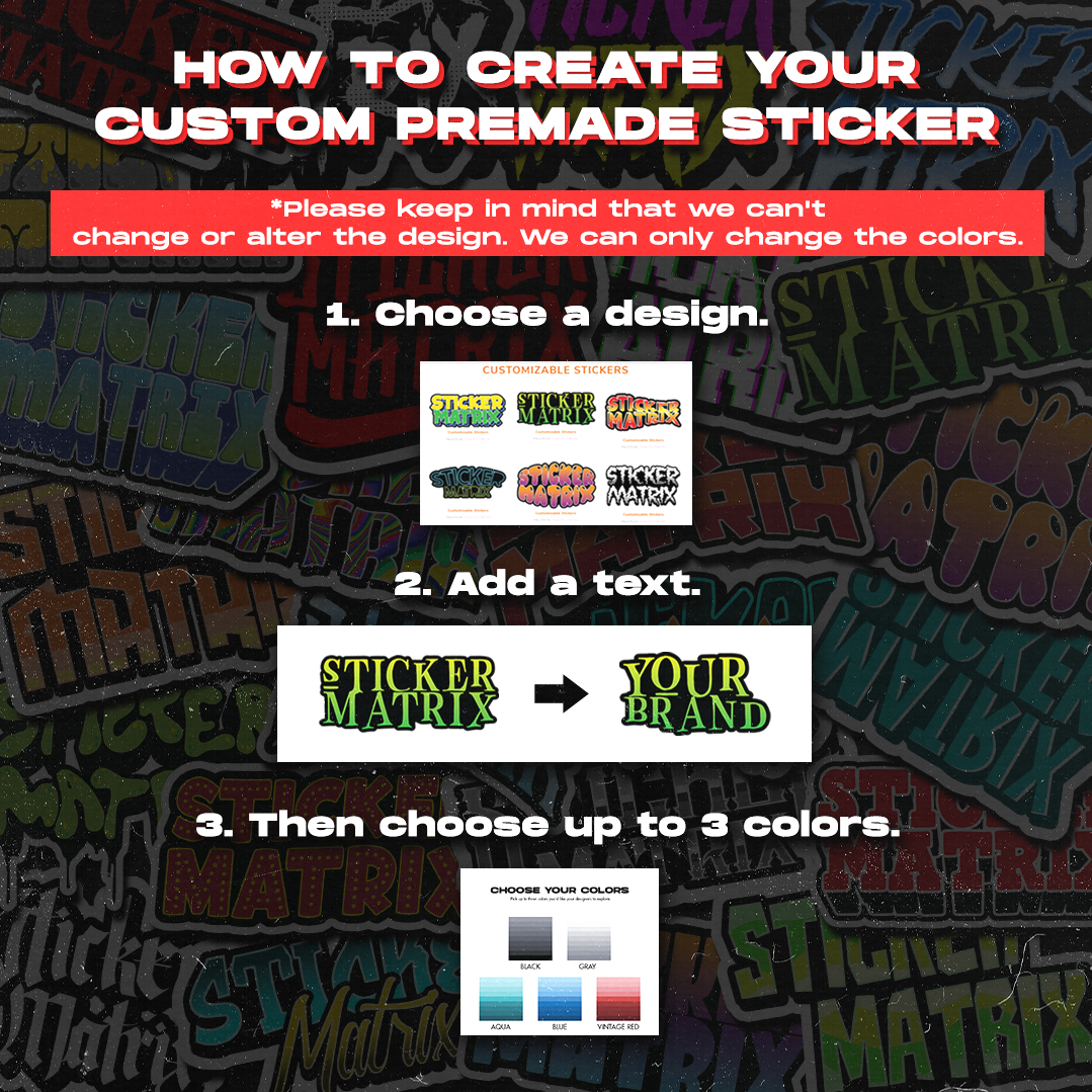 Customisable Sticker Customizable Stickers – Sticker Matrix