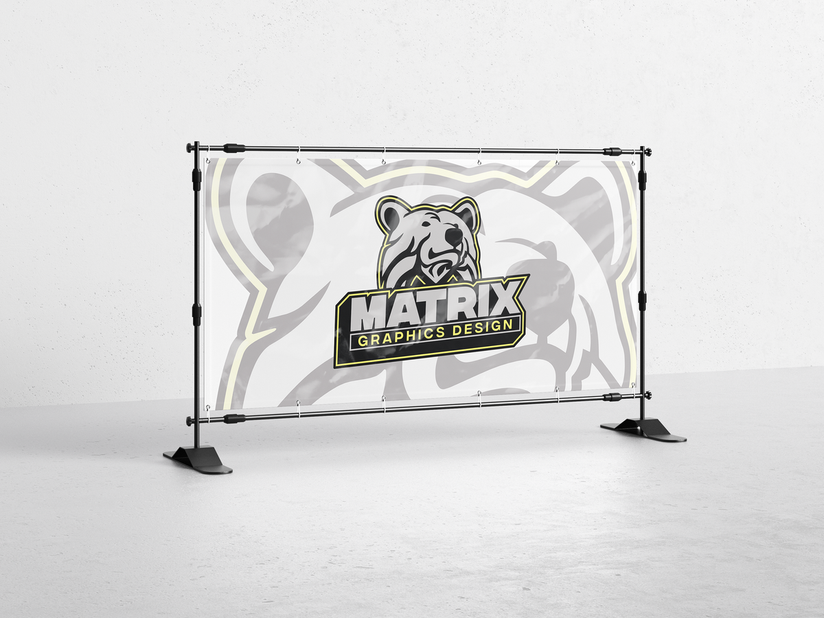 Banner (Light Background) Stand Not Included | Raised Spot UV Sticker ...